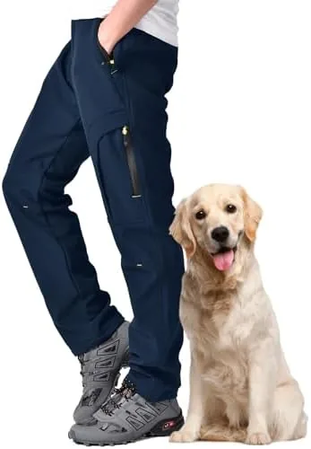 toomett mens hiking snow pants skiing winter insulated fleece lined outdoor water repellent campingwalkingfishing mh4409 blue 32
