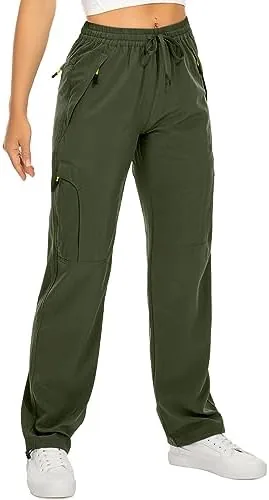 toomett womens hiking cargo pants quick dry upf50 outdoor pants for women fishing safari travel stretchy pants with pockets6608armym