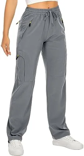 toomett womens hiking cargo pants quick dry upf50 outdoor pants for women fishing safari travel stretchy pants with pockets6608greys